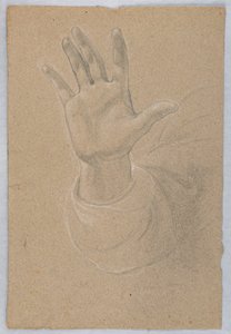 Studio della mano per "Primi martiri cristiani" da Daniel Huntington