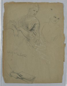 Studio di donna in piedi per "La corte repubblicana" (Giorno di ricevimento di Lady Washington) da Daniel Huntington