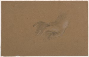 Studio di una mano destra da Daniel Huntington