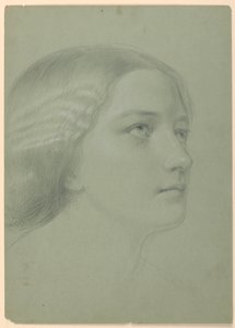 Studio della testa di una donna per "Una Maddalena" da Daniel Huntington