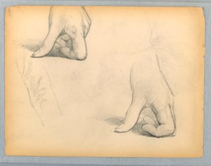Due schizzi di una mano sinistra da Daniel Huntington