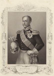 Lo zar Nicola I, imperatore di Russia (incisione) da Daniel John. Pound