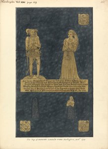Piastra di Ottone per Gregory Lovell e sua Moglie Anne, Figlia di David Bellingham, Chiesa di Harlington
