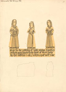 Targa di ottone per John Asplyn, Godfrey Askew e Elizabeth la moglie di entrambi, Chiesa di Edmonton