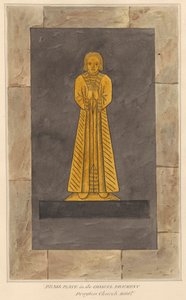 Piastra di Ottone per uomo non identificato, Pavimento del Coro della Chiesa di Drayton da Daniel Lysons