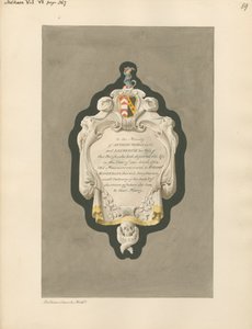 Memoriale ad Anthony e Katherine Nourse dalla Chiesa di Fulham da Daniel Lysons