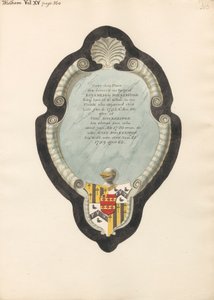 Memoriale a Baybrigg Buckeridge, sua moglie Mary e suo figlio Thomas, dalla Chiesa di West Ham da Daniel Lysons
