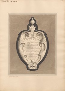 Memoriale a Charles Mordaunt dalla chiesa di Hendon da Daniel Lysons