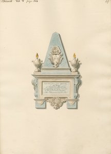 Memoriale a Edward Crisp dalla chiesa di Chiswick da Daniel Lysons