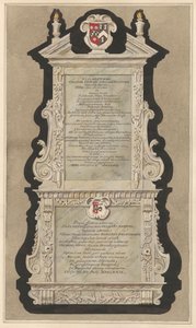 Memoriale a Elizabeth Field e Elizabeth Reeves dalla Chiesa di Cranford da Daniel Lysons