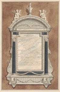Memoriale per Francis Phelips dalla Chiesa di Sunbury da Daniel Lysons