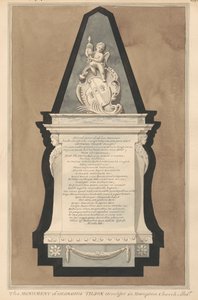 Memoriale a George Tilson dalla Chiesa di Hampton da Daniel Lysons