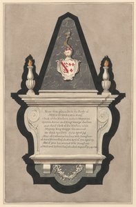 Memoriale a James Eckersall e sua moglie Catherine e la sua seconda moglie Jane dalla Chiesa di Drayton da Daniel Lysons