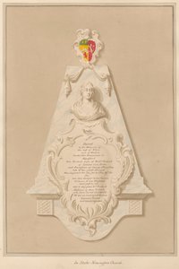 Memoriale a Loilliam e Ann Frohock dalla Chiesa di Stoke Newington da Daniel Lysons