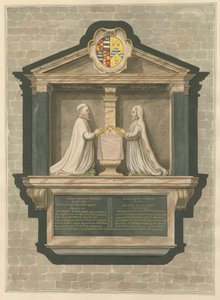 Memoriale a Michael Gardiner e Margarita Browne dalla Chiesa di Greenford da Daniel Lysons