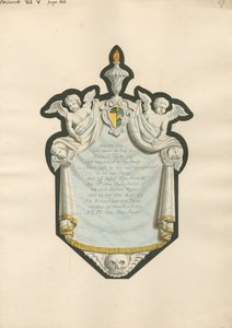 Memoriale a Richard Taylor e Mrs. Ann Taylor e i loro figli Richard e Anne dalla Chiesa di Chiswick da Daniel Lysons
