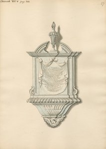 Memoriale per Richard e Thomas Carey dalla Chiesa di Chiswick da Daniel Lysons