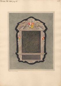 Memoriale a Sir William Herbert dalla Chiesa di Hendon da Daniel Lysons