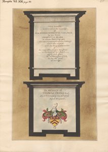Memoriali a Miss Sophia Henrietta Voelcker e Thomas Crump dalla Chiesa di Hampton