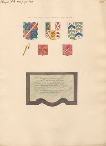 Vetrata antica nella finestra del canale e memoriale per il reverendo Anthony Hilton da Hayes