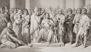 Incoronazione di Harold II, Re degli Anglo-Sassoni nel 1066 d.C., da 