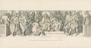 Harold, in partenza per una visita a Guglielmo di Normandia, saluta Edoardo il Confessore da Daniel Maclise