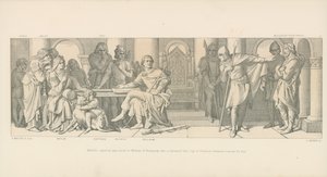 La prigionia di Harold annunciata a Guglielmo di Normandia, che viene informato che Guy di Ponthieu chiede un riscatto per lui