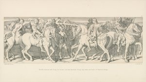 Intervista di Harold con Tostig suo fratello, e con Hardrada, alleato di Tostig, prima della Battaglia di Stamford Bridge