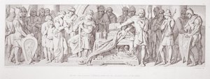 Il giuramento di fedeltà di Harold a Guglielmo, giurato sulle reliquie nascoste dei santi, da 