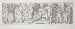 Il giuramento di fedeltà di Harold a Guglielmo, giurato sulle reliquie nascoste dei santi, da 