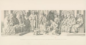 Papa Alessandro consacra uno stendardo per il servizio di Guglielmo nella sua discesa in Inghilterra e concede un anello contenente un capello di San Pietro da Daniel Maclise