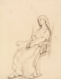 Studio di una giovane ragazza, seduta da Daniel Maclise