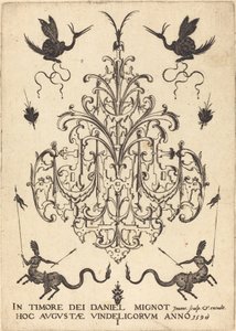 Pagina del Titolo: Spilla, Animali Simili a Lumache Sopra, Centauri con Bandiere in Basso da Daniel Mignot