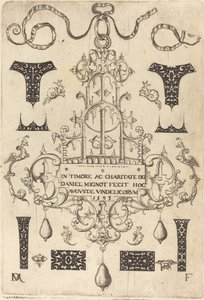 Pagina del titolo: pendente, circondato da otto piccoli borchie