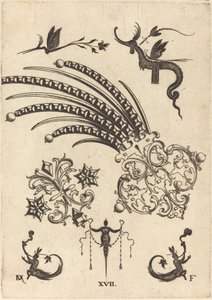 Due Spille con Drago e Insetti in Alto e Esseri Umani con Code Simili a Serpenti in Basso da Daniel Mignot