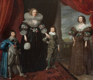 Christian Bruce, Contessa di Devonshire, e i suoi figli, c. 1629