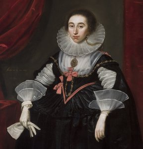 Dettaglio del ritratto di Elizabeth Cavendish