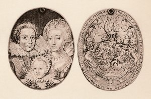 Federico di Boemia, Elisabetta Stuart e il loro figlio Federico Enrico da Daniel Mytens