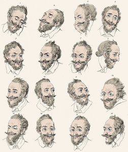 Re Enrico IV di Francia (1553-1610) in "Essays on physiognomy, designed to promote the knowledge and the love of mankind" di John Caspar LAVATER - Incisione dopo Daniel Chodowiecki da Daniel Nikolaus (after) Chodowiecki