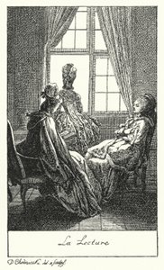 Lettura (incisione) da Daniel Nikolaus (after) Chodowiecki
