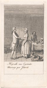 Motivi per il matrimonio e le loro conseguenze. Bl. 3 da Daniel Nikolaus Chodowiecki