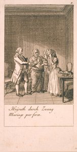 Motivi per il matrimonio e le loro conseguenze. Bl. 7 da Daniel Nikolaus Chodowiecki