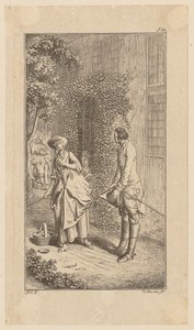 La visita di Bunkel al suo amico Carl Turner, foglio 5 tratto da "Vita, osservazioni e opinioni di Johann Bunkel" da Daniel Nikolaus Chodowiecki