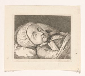Bambino sul letto di morte