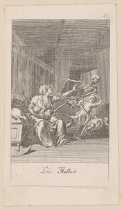 Madre, foglio 1 della serie “La danza della morte” da Daniel Nikolaus Chodowiecki