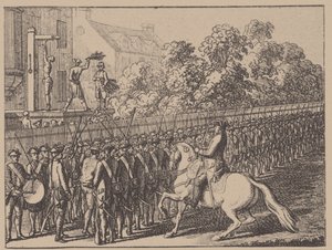 Correre il guanto. Illustrazione da Elementartwerk di J.B. Basedow, 1774 da Daniel Nikolaus Chodowiecki