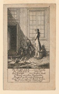 Il Pigro e il Debole di Mente, Illustrazione per "Königl: Grosbrit [anische] Genealogischer Kalender auf das 1780 Jahr Lauenberg bey J.G. Berenberg"