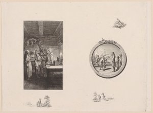 Incisione per il frontespizio e vignetta per il „Quadro di San Pietroburgo“ di Storch, prima parte da Daniel Nikolaus Chodowiecki