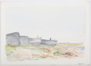 Barche da pesca, Holy Island, 1895 da Daniel Oliver