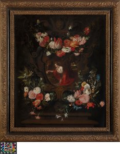 Corona floreale con Maria Maddalena da Daniel Seghers